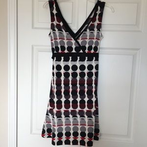 Black, white, red dress